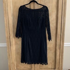 Lilly Pulitzer Black Lace Dress SZ 10